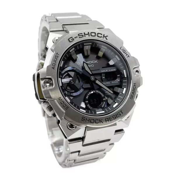 Relógio Masculino G-Shock Metal prata preto GST 100% funcional c/ caixa e a prova d'agua