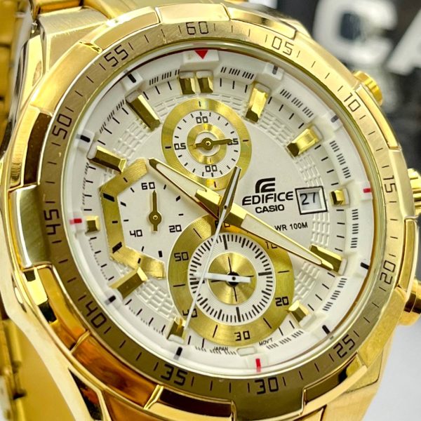 Relógio Casio Edifice dourado com caixa - a prova d agua (100% Funcional) - Image 4