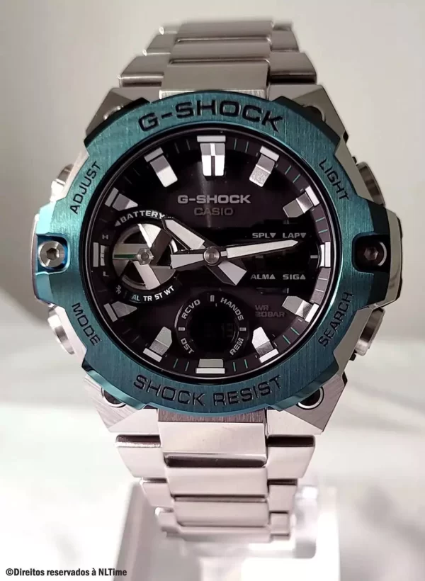 Relógio Masculino G-Shock Metal prata verde GST 100% funcional c/ caixa e a prova d'agua - Image 2