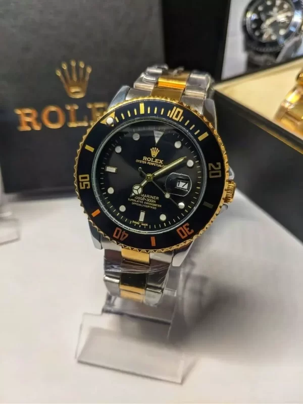 Relógio masculino Rolex Submariner Preto Misto linha Gold - Image 4