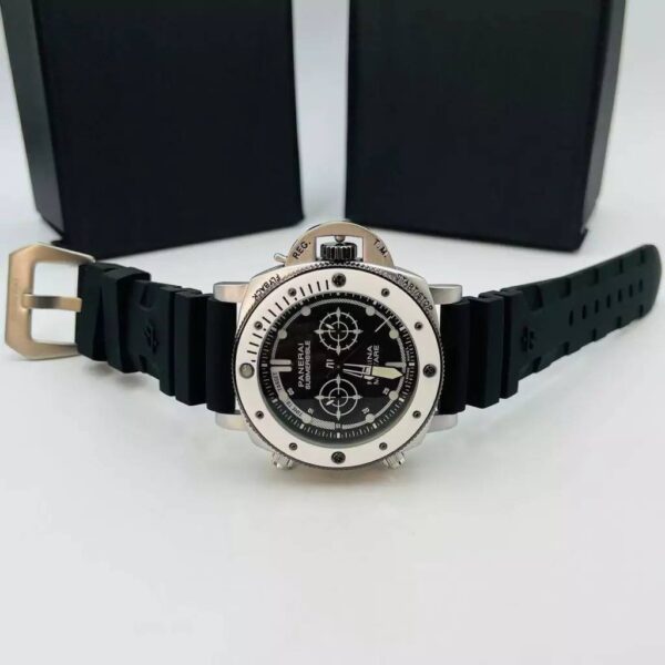 Relógio Masculino Panerai Marina Militare prata preto Camuflado - Image 4