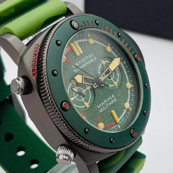 Relógio Masculino Panerai Marina Militare Verde Camuflado - Image 2