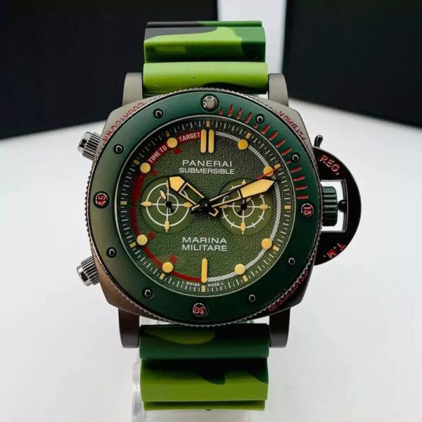 Relógio Masculino Panerai Marina Militare Verde Camuflado