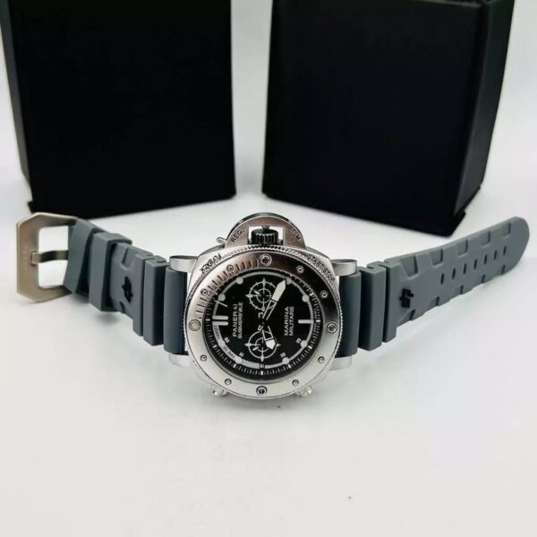 Relógio Masculino Panerai Marina Militare prata cinza Camuflado - Image 3